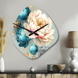Multi-Color Blooming Flowers IV - Asymmetric Metal Wall Clock