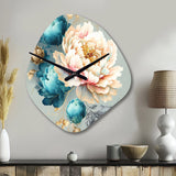 Multi-Color Blooming Flowers IV - Asymmetric Metal Wall Clock