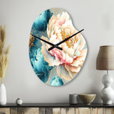 Multi-Color Blooming Flowers IV - Asymmetric Metal Wall Clock