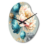 Multi-Color Blooming Flowers IV - Asymmetric Metal Wall Clock