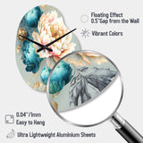 Multi-Color Blooming Flowers IV - Asymmetric Metal Wall Clock