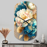 Vibrant Floral Bunch II - Asymmetric Metal Wall Clock