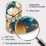 Vibrant Floral Bunch II - Asymmetric Metal Wall Clock