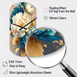 Vibrant Floral Bunch II - Asymmetric Metal Wall Clock