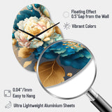 Vibrant Floral Bunch II - Asymmetric Metal Wall Clock