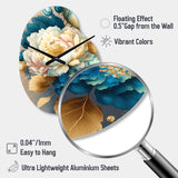Vibrant Floral Bunch II - Asymmetric Metal Wall Clock