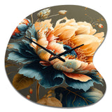 Vibrant Sunflower II - Asymmetric Metal Wall Clock