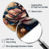 Decadent Pink And Blue Roses III - Asymmetric Metal Wall Clock