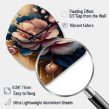 Decadent Pink And Blue Roses III - Asymmetric Metal Wall Clock