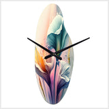 Colorful Cally Lilies II - Asymmetric Metal Wall Clock