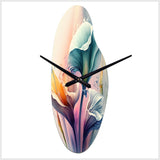 Colorful Cally Lilies II - Asymmetric Metal Wall Clock