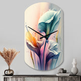 Colorful Cally Lilies II - Asymmetric Metal Wall Clock
