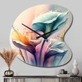 Colorful Cally Lilies II - Asymmetric Metal Wall Clock