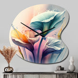 Colorful Cally Lilies II - Asymmetric Metal Wall Clock