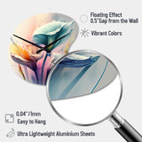 Colorful Cally Lilies II - Asymmetric Metal Wall Clock