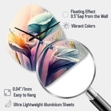 Colorful Cally Lilies II - Asymmetric Metal Wall Clock