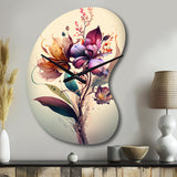 Orchid Floral Design I - Asymmetric Metal Wall Clock