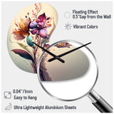 Orchid Floral Design I - Asymmetric Metal Wall Clock