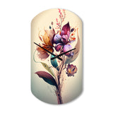 Orchid Floral Design I - Asymmetric Metal Wall Clock