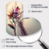 Orchid Floral Design I - Asymmetric Metal Wall Clock
