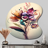 Orchid Floral Design I - Asymmetric Metal Wall Clock
