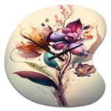 Orchid Floral Design I - Asymmetric Metal Wall Clock