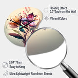 Orchid Floral Design I - Asymmetric Metal Wall Clock