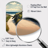 Walkway To The Beach VIII - Asymmetric Metal Wall Clock