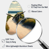 Walkway To The Beach VIII - Asymmetric Metal Wall Clock