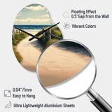 Walkway To The Beach VIII - Asymmetric Metal Wall Clock