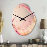 Multicolor Liquid Ink Tulip Flowers IV - Asymmetric Metal Wall Clock