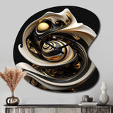 Liquid White Stained Glass V - Asymmetric Metal Wall Clock