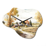 Beautiful Barn In Spring VIII - Asymmetric Metal Wall Clock