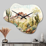 Arizona Desert III - Asymmetric Metal Wall Clock