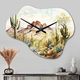 Arizona Desert III - Asymmetric Metal Wall Clock