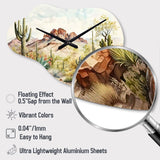 Arizona Desert III - Asymmetric Metal Wall Clock