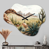 Arizona Desert IV - Asymmetric Metal Wall Clock