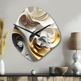 Abstract Geode Liquid - Asymmetric Metal Wall Clock