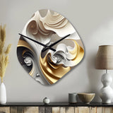 Abstract Geode Liquid - Asymmetric Metal Wall Clock