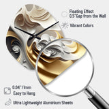 Abstract Geode Liquid - Asymmetric Metal Wall Clock