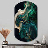 Abstract Geode Marble I - Asymmetric Metal Wall Clock