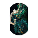 Abstract Geode Marble I - Asymmetric Metal Wall Clock