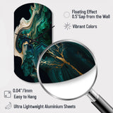 Abstract Geode Marble I - Asymmetric Metal Wall Clock