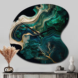 Abstract Geode Marble I - Asymmetric Metal Wall Clock