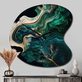 Abstract Geode Marble I - Asymmetric Metal Wall Clock