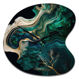 Abstract Geode Marble I - Asymmetric Metal Wall Clock