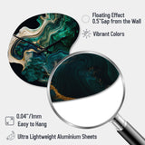 Abstract Geode Marble I - Asymmetric Metal Wall Clock