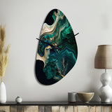 Abstract Geode Marble I - Asymmetric Metal Wall Clock