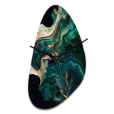 Abstract Geode Marble I - Asymmetric Metal Wall Clock