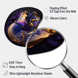 Abstract Marble Geode Purple II - Asymmetric Metal Wall Clock